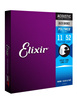 Struny do gitary akustycznej Elixir 11025 PolyWeb Bronze Custom Light 11-52