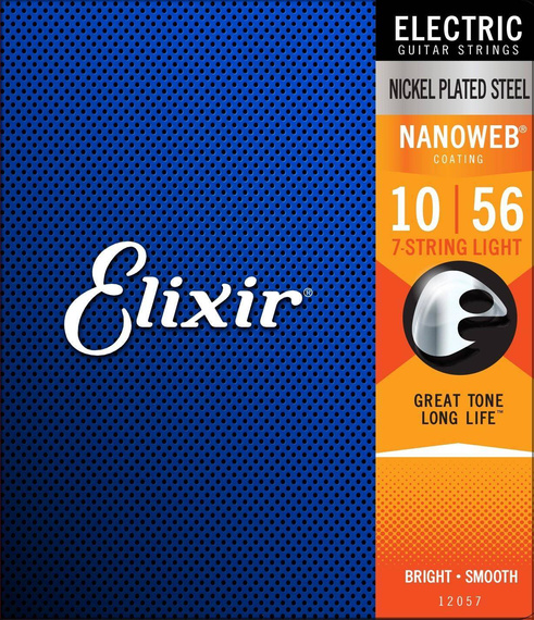 Elixir 12057 Nanoweb 10-56 zestaw 7-strunowy
