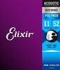 Struny do gitary akustycznej Elixir 11025 PolyWeb Bronze Custom Light 11-52
