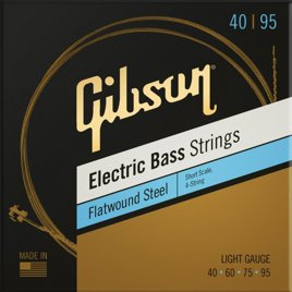 Struny basowe Gibson Short Scale Flatwound EB Strings 040-095 Light